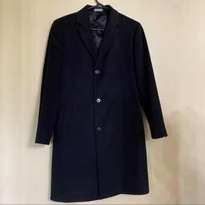 Saks Black Wool Coat